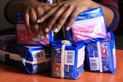 May girls routinely skip up to a week of school every month because they don't have sanitary pads.(file photo).