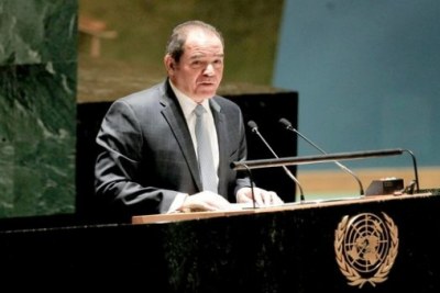 Le représentant de l'Algérie auprès de l'ONU, Sabri Boukaddoum