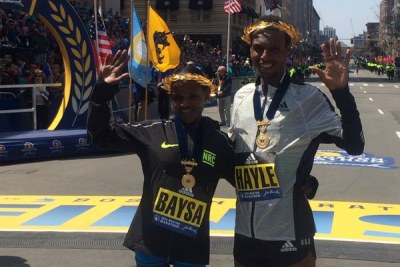 Lemi Berhanu Hayle and Atsede Baysa are 2016 Boston Marathon champions.