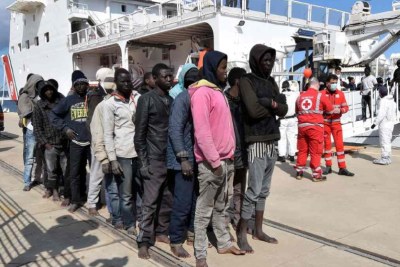 Des migrants africains en Libye