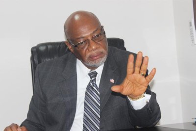 Liberia's ruling Unity Party Chairman, Varney Sherman.