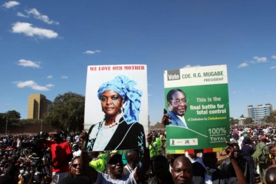 President Robert Mugabe's supporters.