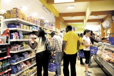 Shoppers at a city supermarket (file photo).