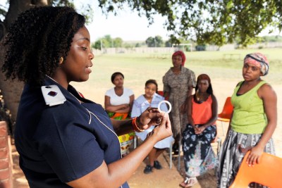 Ugandan women getting educated on the use of the vaginal ring (file photo).