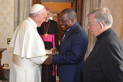 Président Joseph Kabila et Sa Sainteté le Pape François