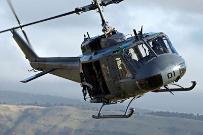 Une photo de l'un des hélicoptères d'attaque Huey II que les États-Unis ont donnés à l'UPDF. (photo d'archives)