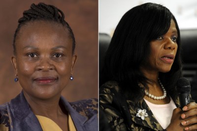 Left: Public Protector Advocate Busisiwe Mkhwebane. Right: Thuli Madonsela.