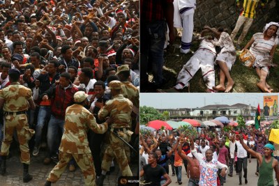 Oromo protesters (file photo).