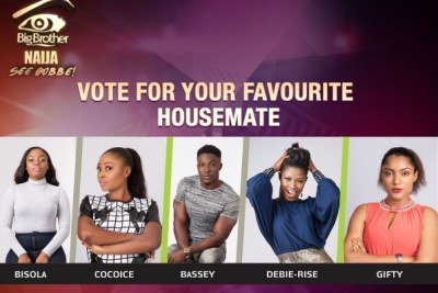 Five Big Brother Naija housemates nominated for eviction.