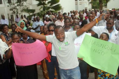 Technical University of Mombasa staff i strike in January (file photo).