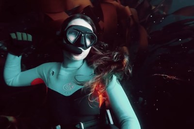 Film student and free diver  Faine Loubser.