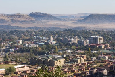 Maseru, capital of Lesotho, seen from Parliament Hill.