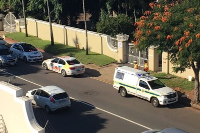 The scene in Berea, KwaZulu-Natal where a parcel bomb injured five people.