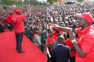 President Uhuru Kenyatta and Deputy William Ruto on campaign tours.