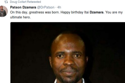 Patson Dzamara remembes brother Itai Dzamara on his birthday.