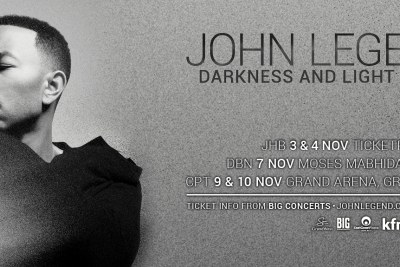 John Legend to perform in South Africa.