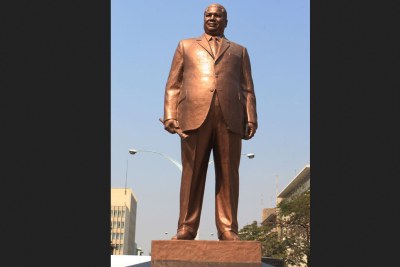 The Late former vice president Joshua Nkomo statue.