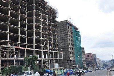 Construction in Addis Ababa.