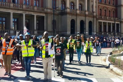 About 200 people from mining communities across the country picketed outside the Pretoria High Court on Tuesday in support of the Right To Say No to Mining Campaign.