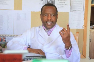 Moses Njue during an interview in his office at King’s Medical College in Nyeri County on February 18, 2015.