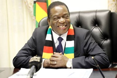 Zimbabwe President Emmerson Mnangagwa (file photo).