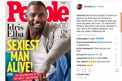 Idris Elba is People's Sexiest Man Alive for 2018.