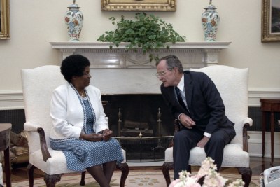George H. W. Bush invited a liberation movement icon, Albertina Sisulu, to the White House in 1989 to signal that he was not as sympathetic to South Africa's apartheid leaders as his predecessor.