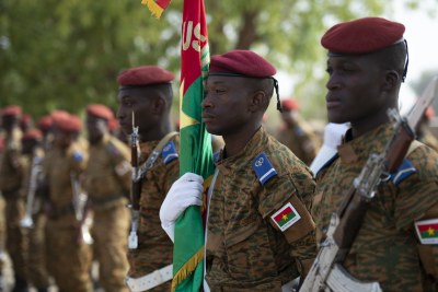Members of the Burkinabe honor guard (file photo).