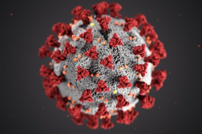 Computerised render of the SARS-CoV-2 virus (file photo)