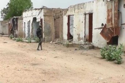 Houses destroyed during battles with Boko Haram (file photo).