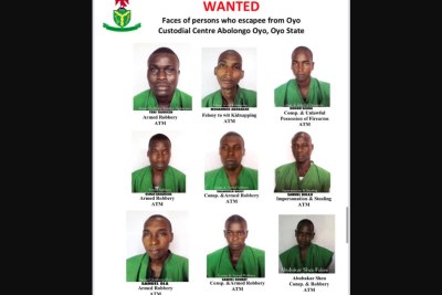 Nigerian govt releases photos of wanted inmates.