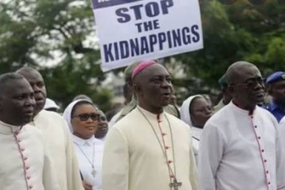 Manifestation des prêtes au Nigéria
