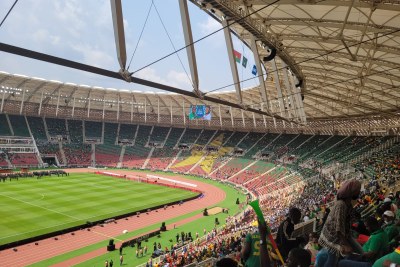 Le stade Olembe de la capitale camerounaise Yaoundé le 9 janvier 2022.