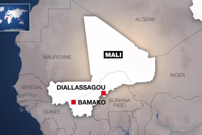 Localisation de la commune de Diallassagou, au Mali.