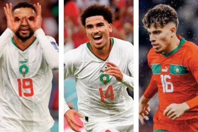 Des joueurs de l'équipe nationale du Maroc de football