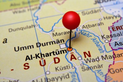 Soudan situé sur une carte