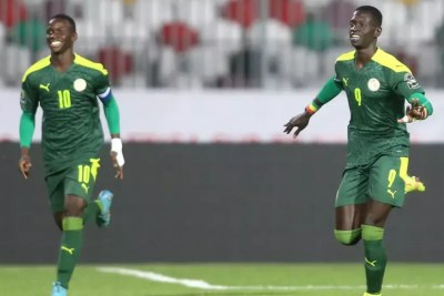 Les Lionceaux du Sénégal lors de leur victoire face à l'Algérie au premier tour de la CAN U17 2023.
