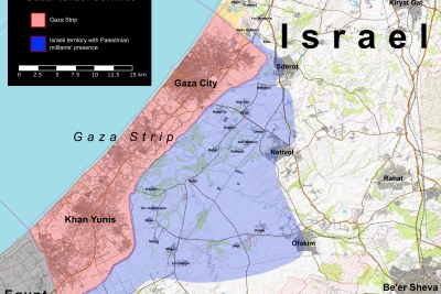 The Gaza Strip in Israel, October 2023.