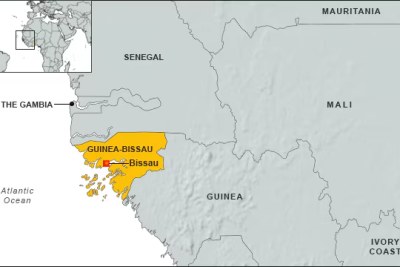 Map of Guinea-Bissau.