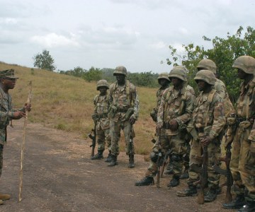 Training with Liberian Soldiers