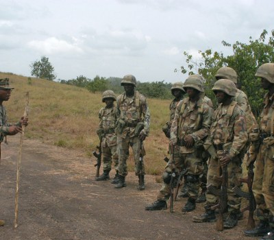 Training with Liberian Soldiers